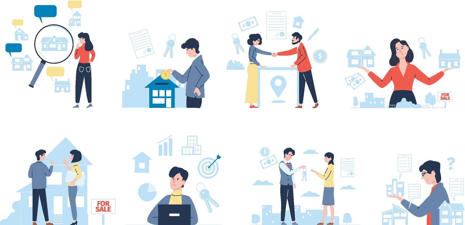 Sale and choose buildings  properties agents